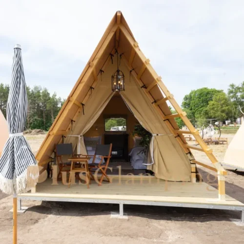 A-Frame Safari Tent with 2 Single Beds
