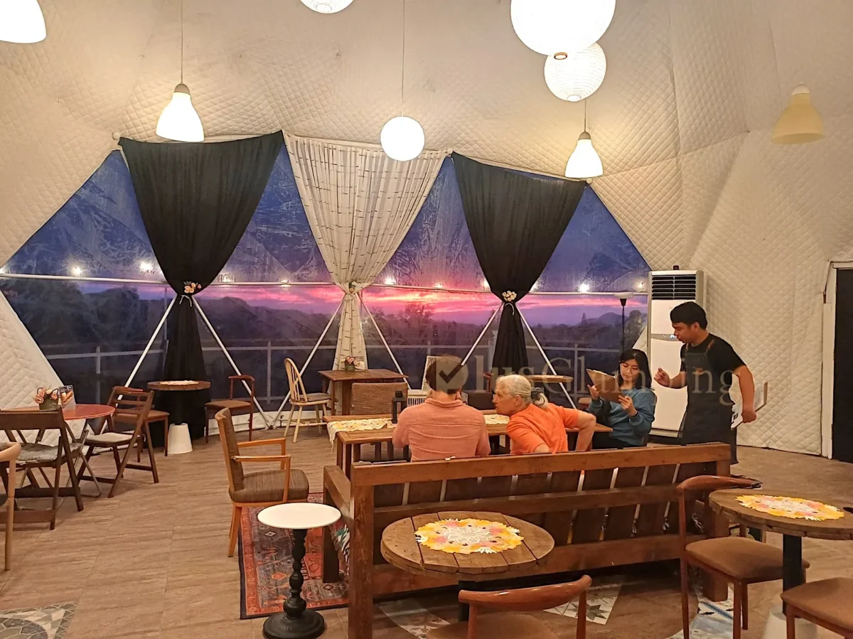 Interior Design of 10M Geodesic Dome Café