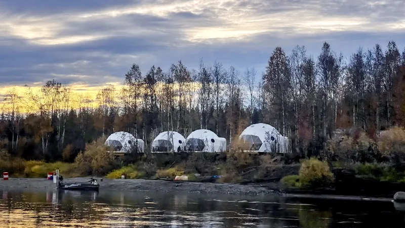 Glamping Domes Fishing Lodge Near Arctic Circle