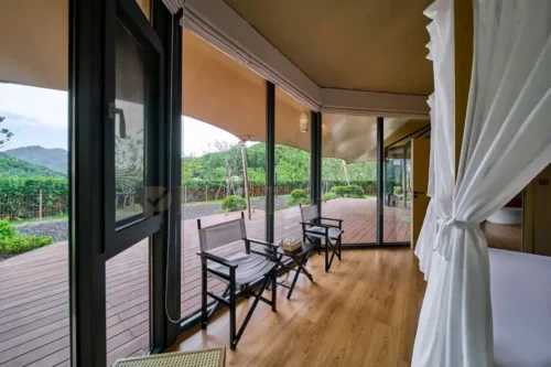 Luxury Lodge Tent Deluxe Suite Glass Window