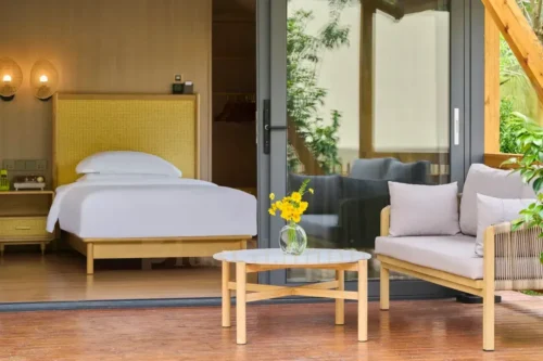 Safari Tent with Glass Wall Interior Design