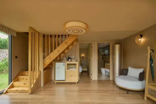 Two-story Safari Tent Stairs