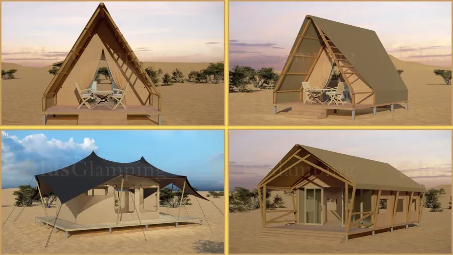 Design Rendering of the Desert Glamping Retreat