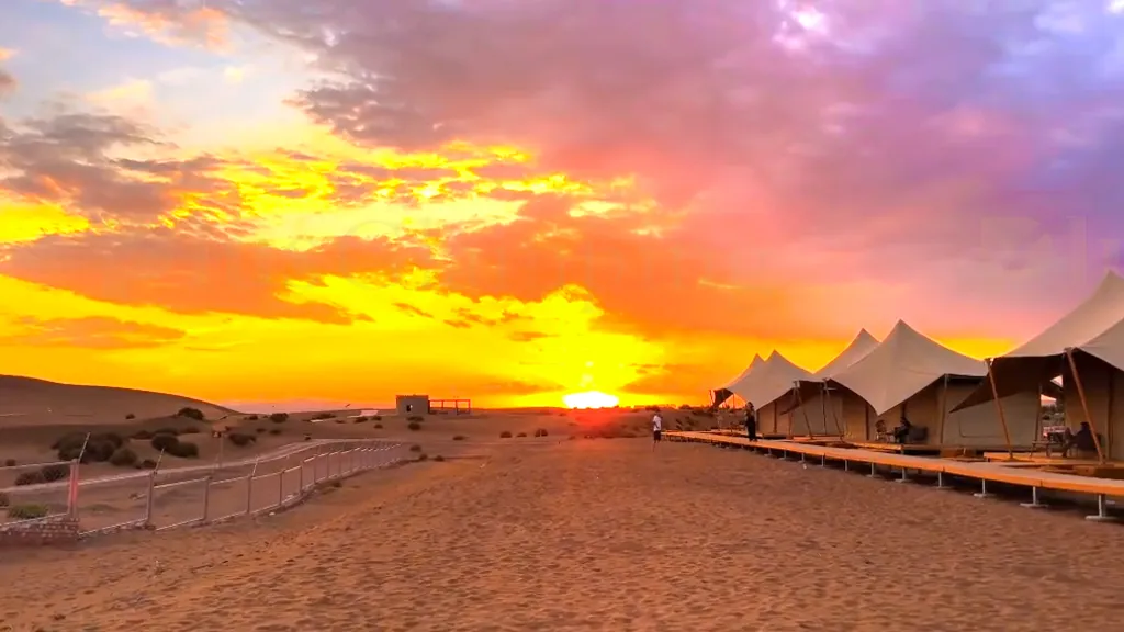 Stretch Tents in the Sunset