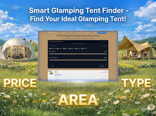 Filter Glamping Tent by Type, Price and Area