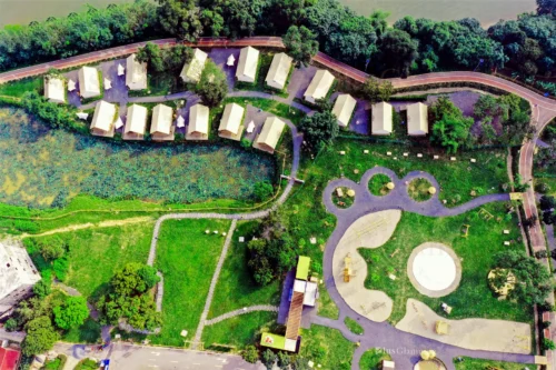 Glamping Resort Aerial View