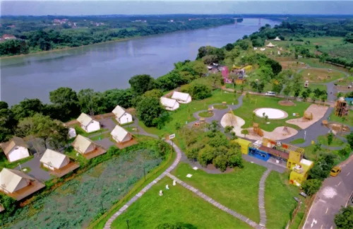 Glamping Resort Aerial View