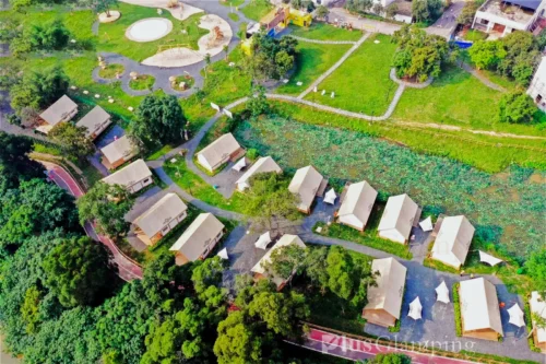 Glamping Resort Aerial View
