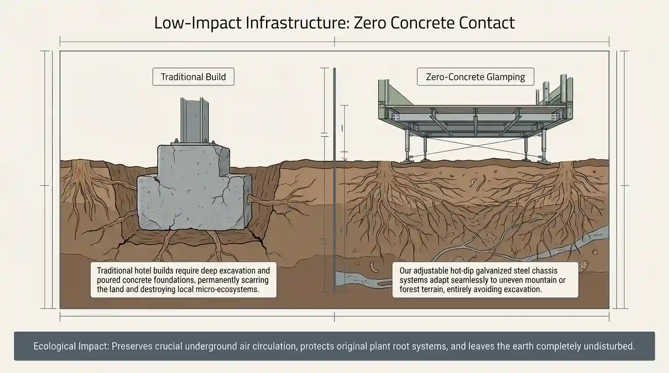 Low-lmpact Infrastructure:Zero Concrete Contact