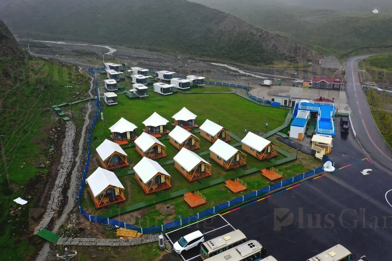 Snow Mountain Glamping Resort with Safari Tents and Luxury Lodge Tents