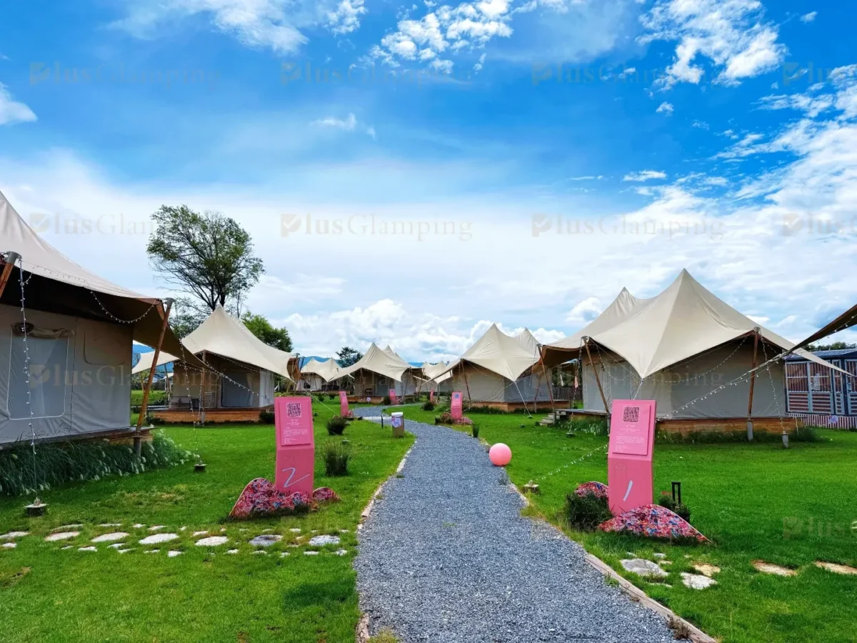 Stretch Tent Glamping Solution: Garden Glamping Retreat