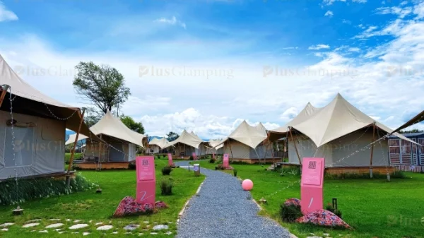 Stretch Tent Glamping Solution: Garden Glamping Retreat