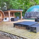 Custom 8m Glamping Dome with Mezzanine for a Luxury Airbnb Retreat in France